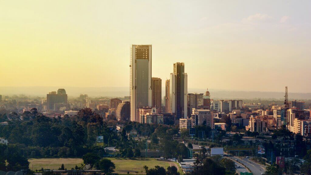 City skyline of Nairobi, Kenya