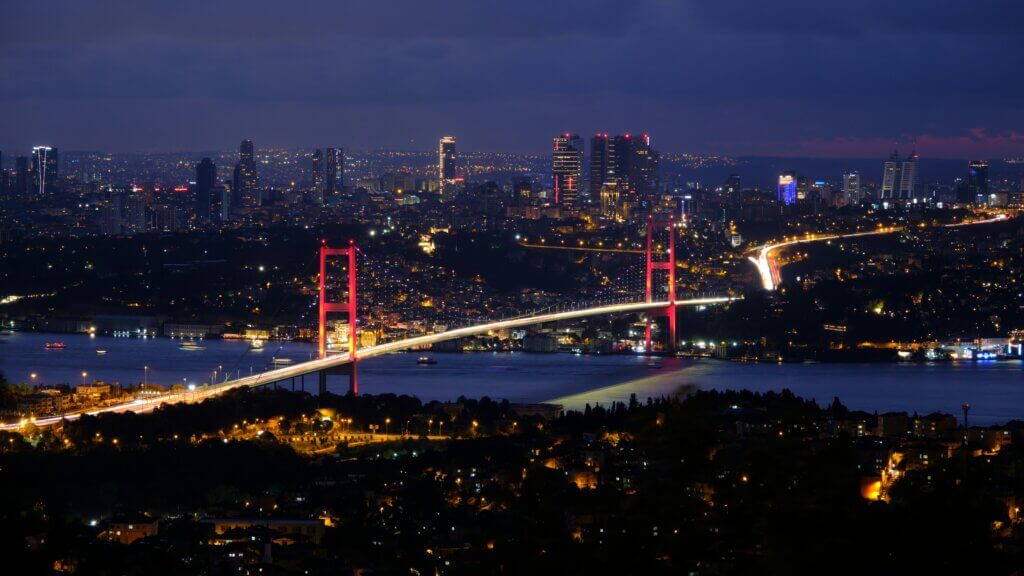 A view of Stanbul city and the bridge, Turkiye
