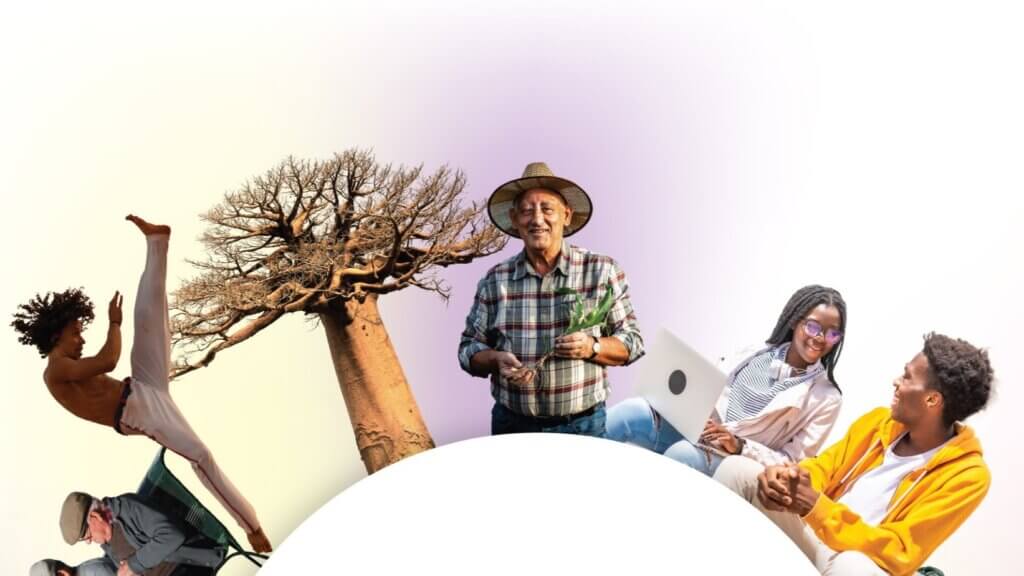 excerpt of the cover of the position paper, featuring diverse people